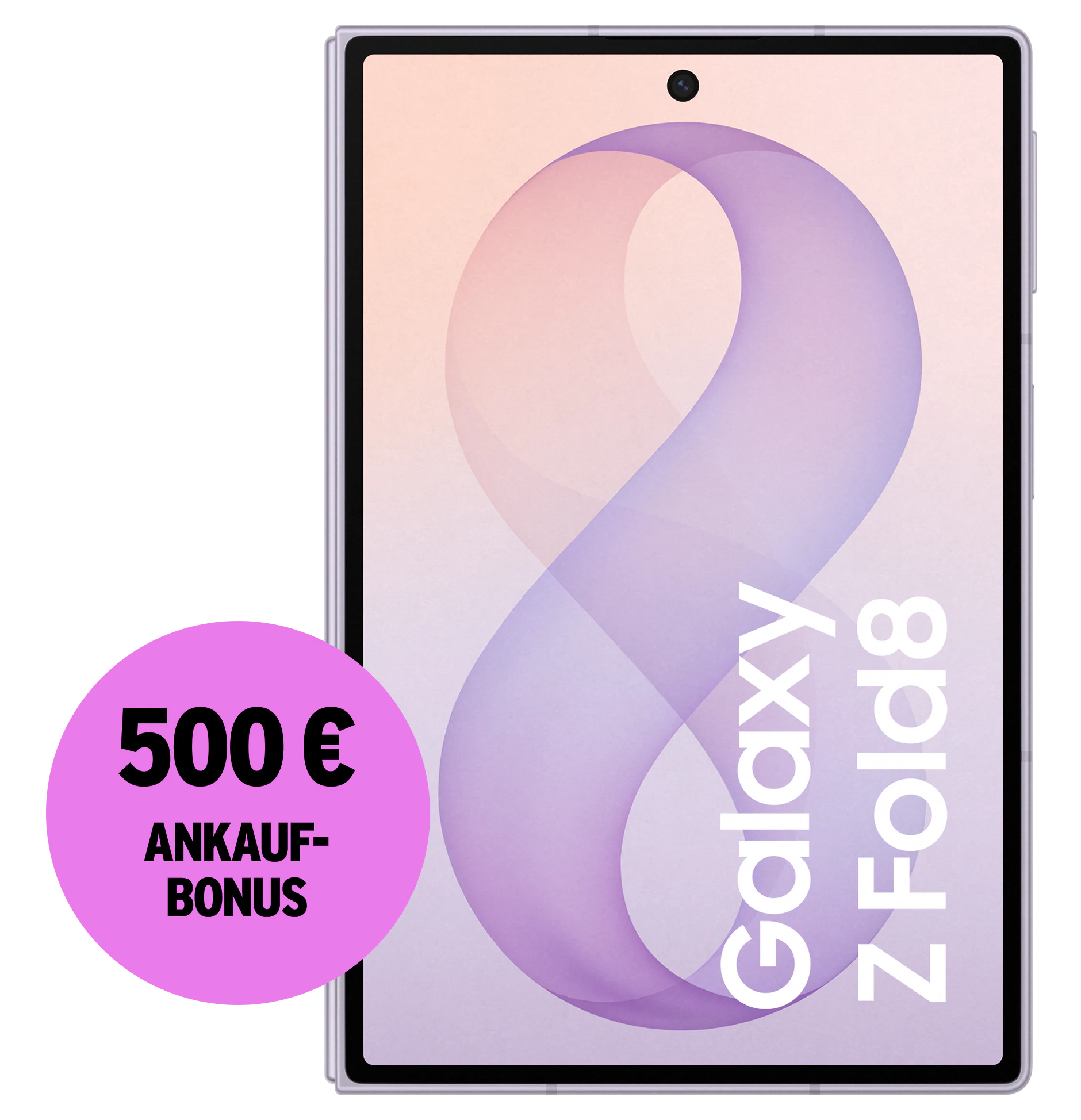 Highlight Bild vom Gerät Vorderansicht Samsung Galaxy Z Fold8 Cream. 500 € Ankaufbonus.