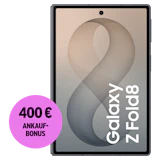 Vorderansicht Samsung Galaxy Z Fold8 Graphite. 400 € Ankaufbonus.