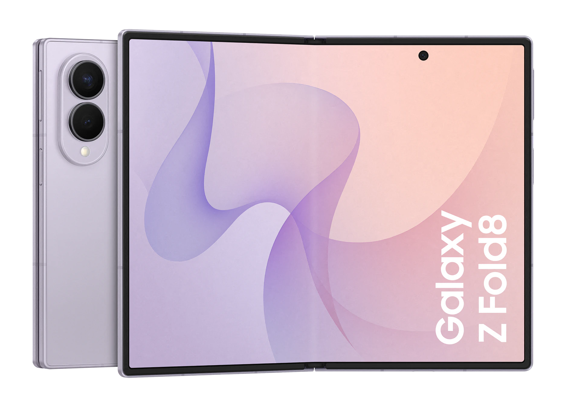 Highlight Bild vom Gerät Rück- und Vorderansicht Samsung Galaxy Z Fold8 Cream.