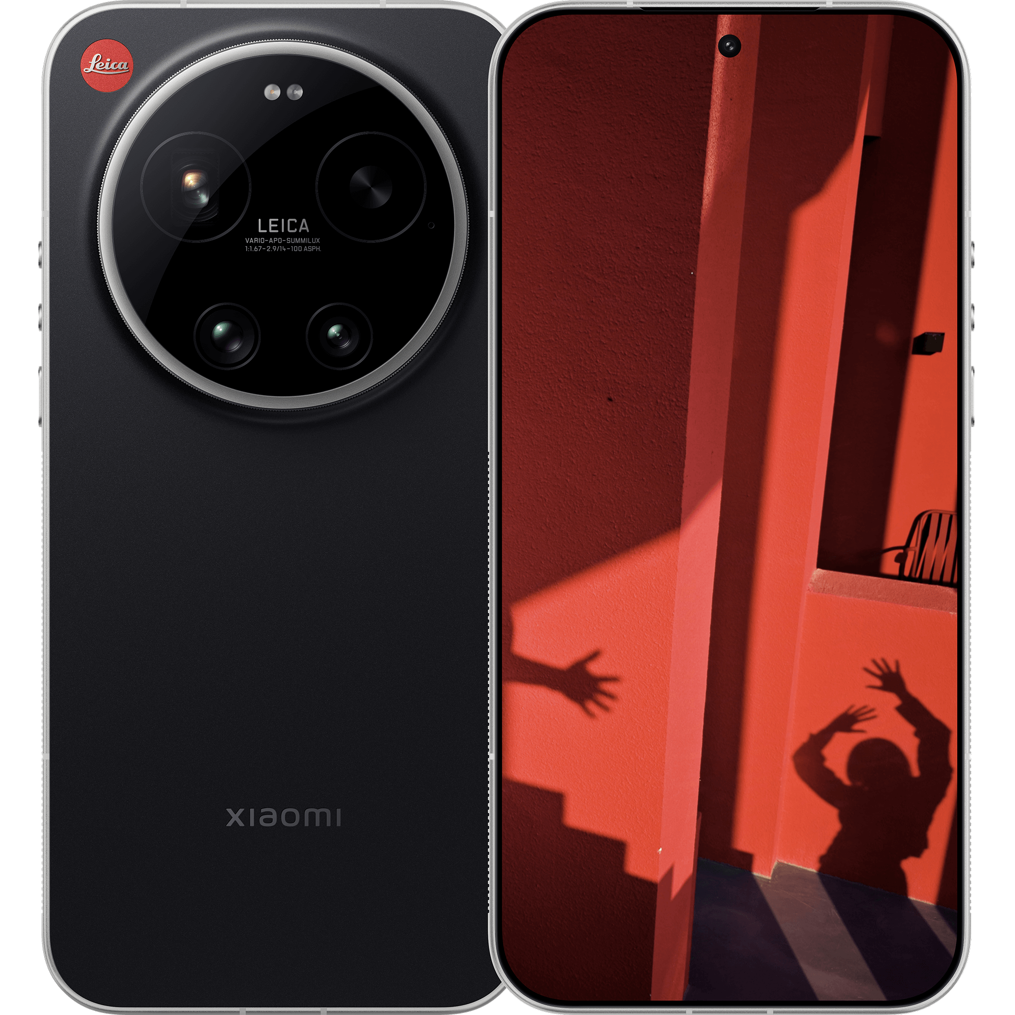 Rück- und Vorderansicht Leica Leitzphone in schwarz.