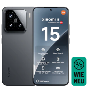 Vorder- und Rückansicht Xiaomi 15 Schwarz. Wie neu. Vorder- und Rückansicht Xiaomi 15 Schwarz. Wie neu.