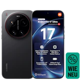 Rück- und Vorderansicht Xiaomi 17 Ultra in schwarz. Wie Neu.