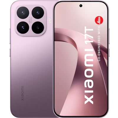 Rück- und Vorderansicht Xiaomi 17T light purple.