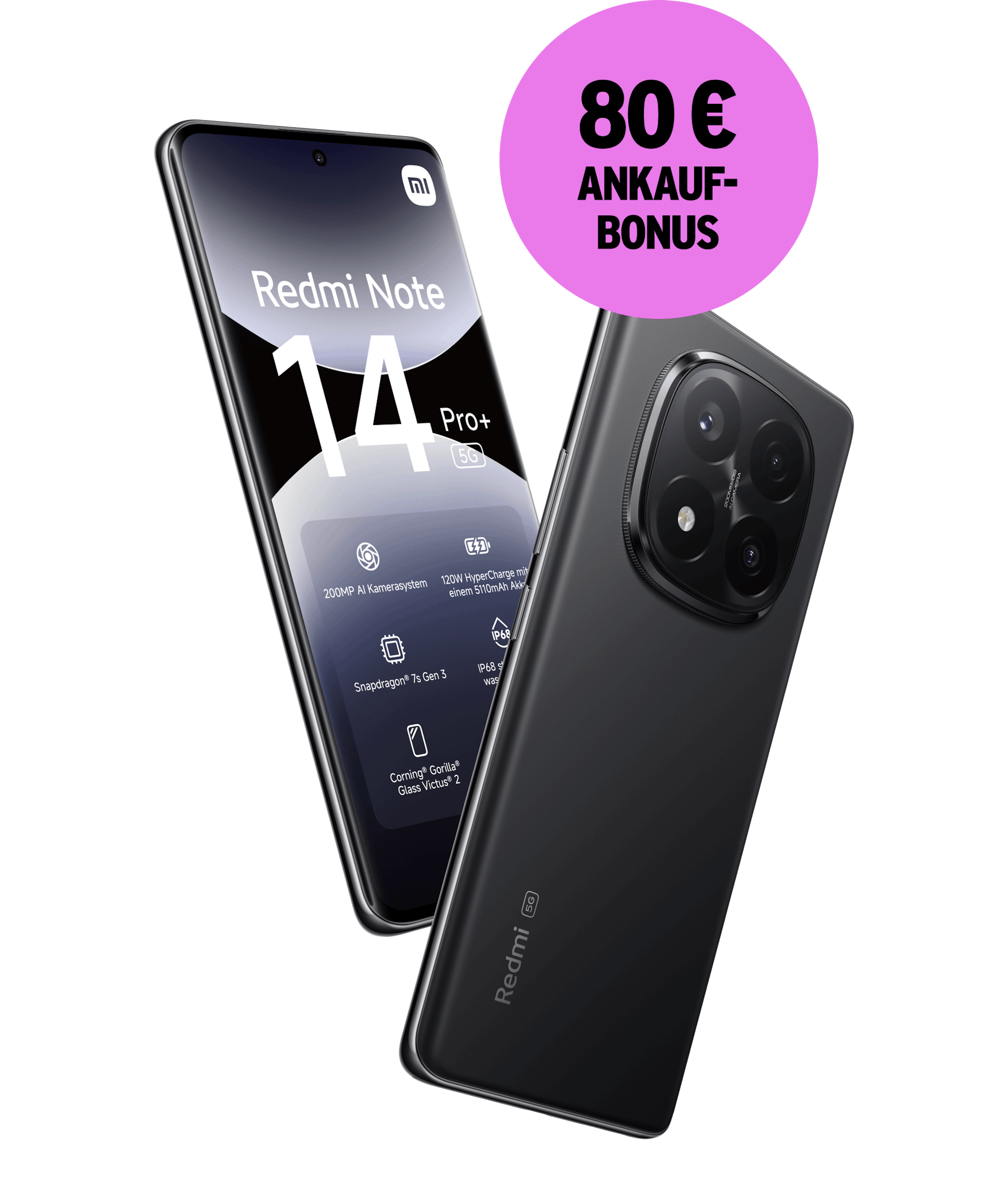Highlight Bild vom Gerät Xiaomi Redmi Note 14 Pro+ mit 80 € Ankaufbonus