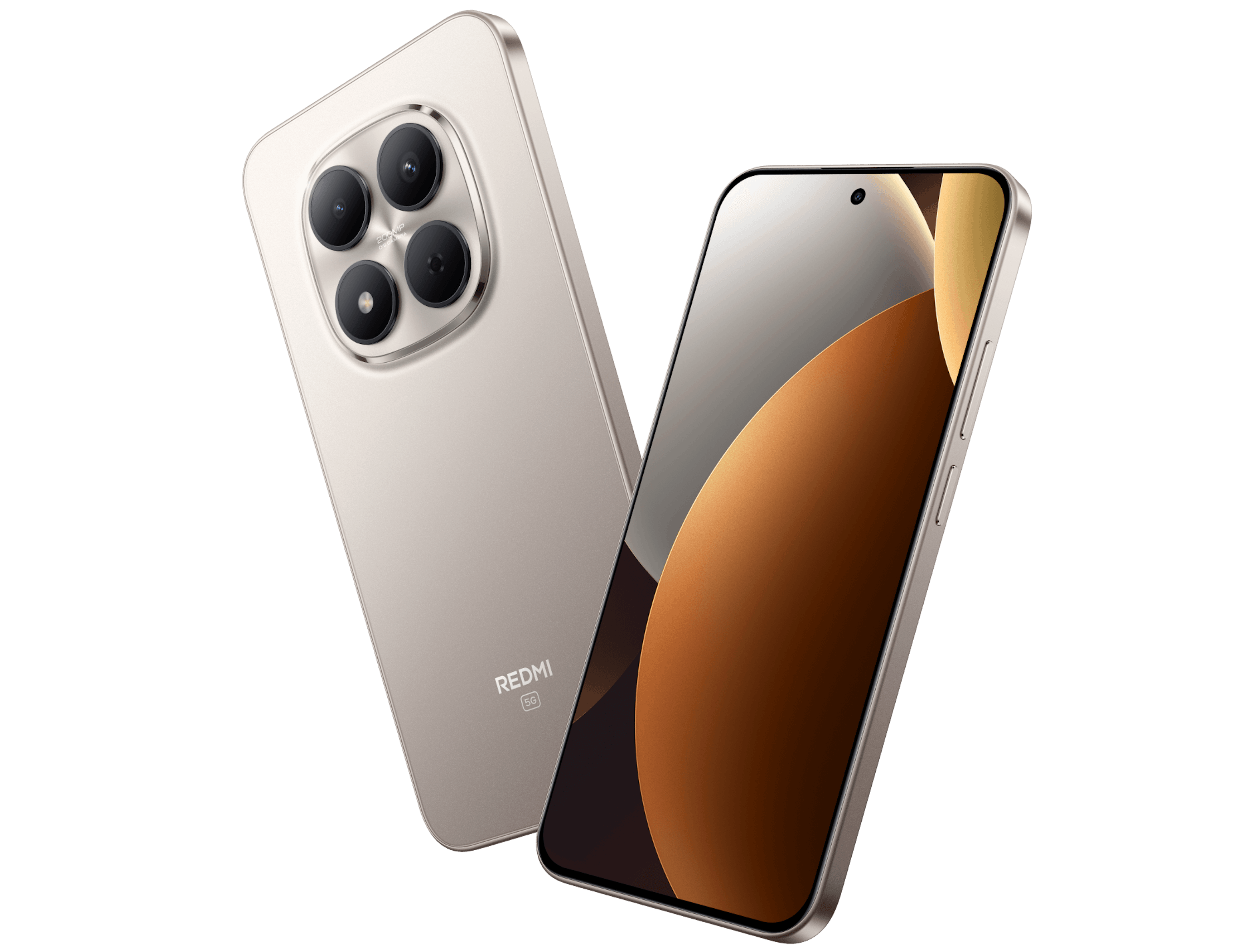 Schräge Vorder- und Rückansicht Xiaomi Redmi Note 15 Pro.