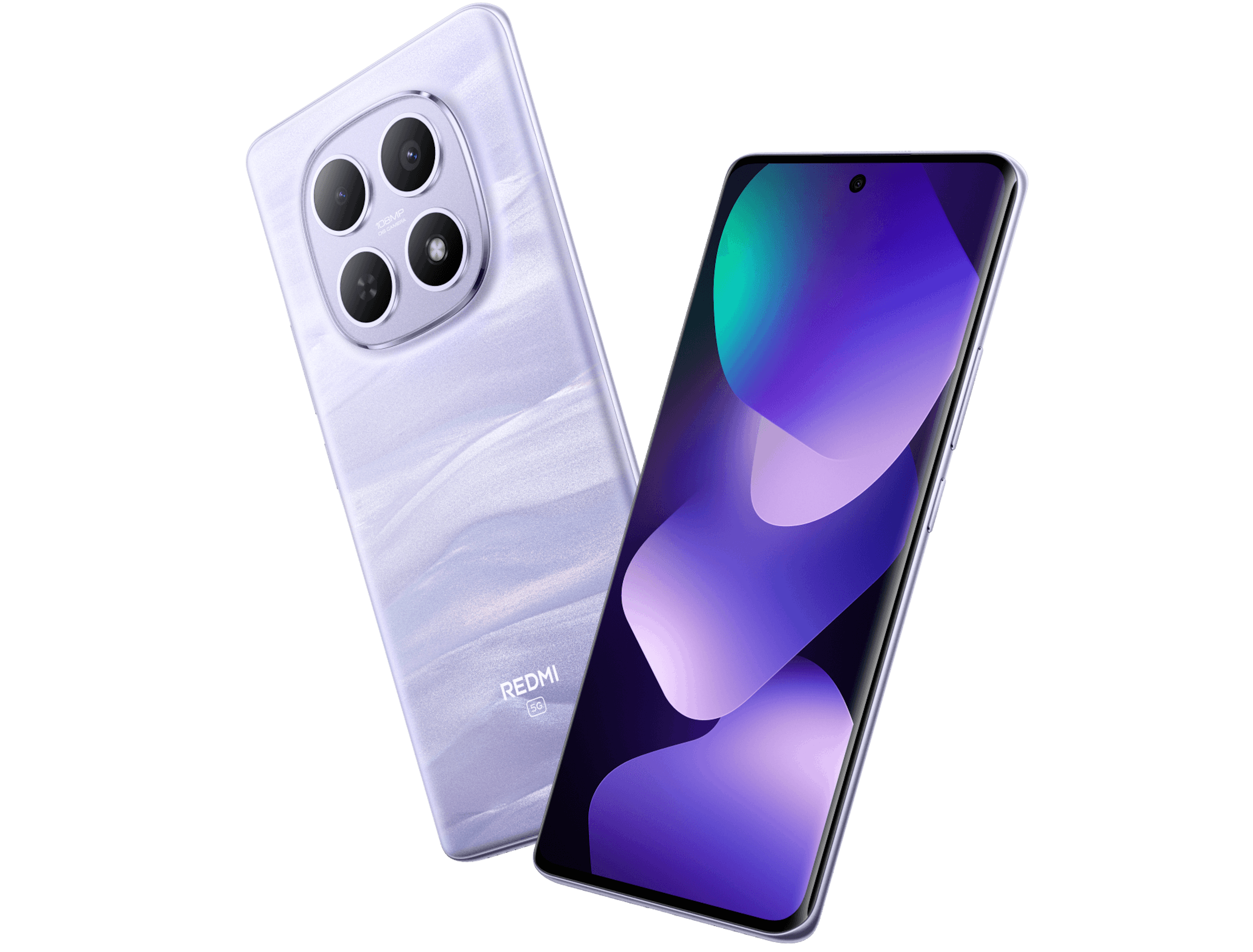 Schräge Vorder- und Rückansicht Xiaomi Redmi Note 15.