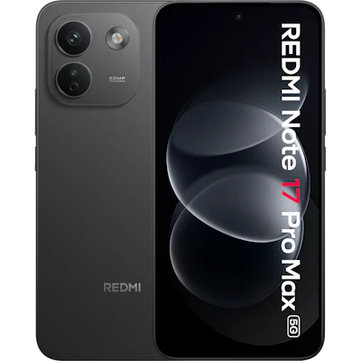Xiaomi Redmi Note 17 Pro Max 5G black Vorder- und Rückansicht.