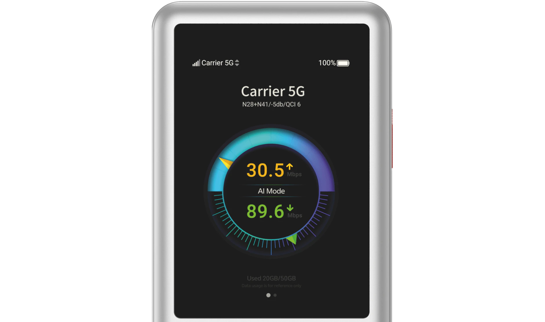Highlight Bild vom Gerät Detailansicht Display ZTE U60 HyperMobile 2 5G.