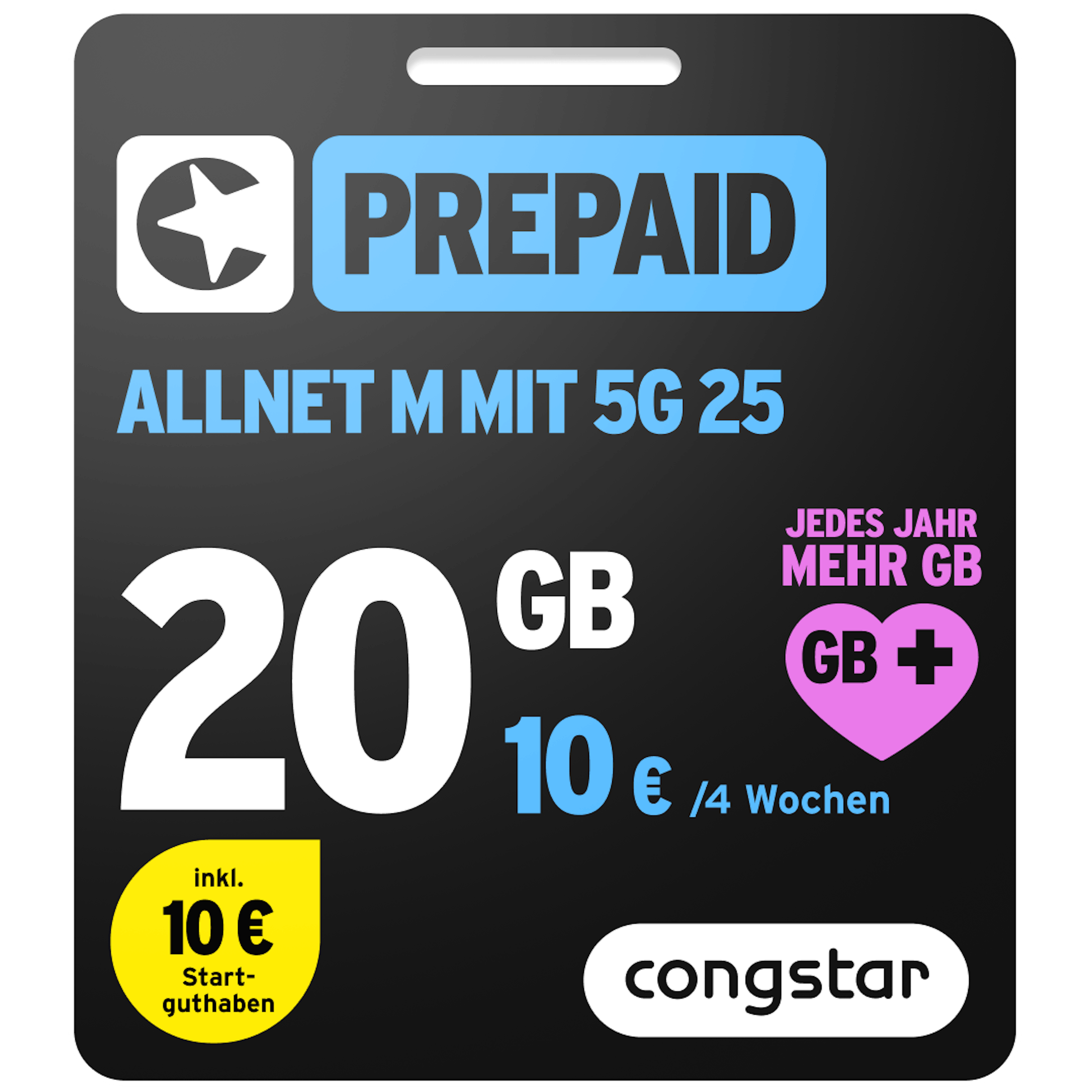 Bild der Verpackung des Prepaid Allnet M mit 5G 25