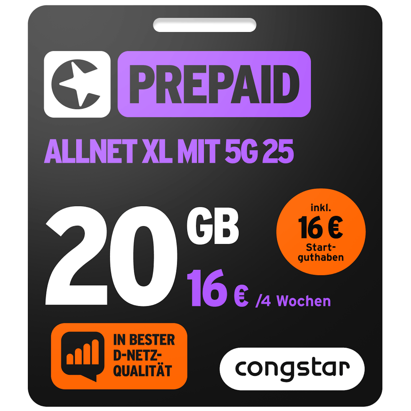 Bild der Verpackung des Prepaid Allnet XL mit 5G 25