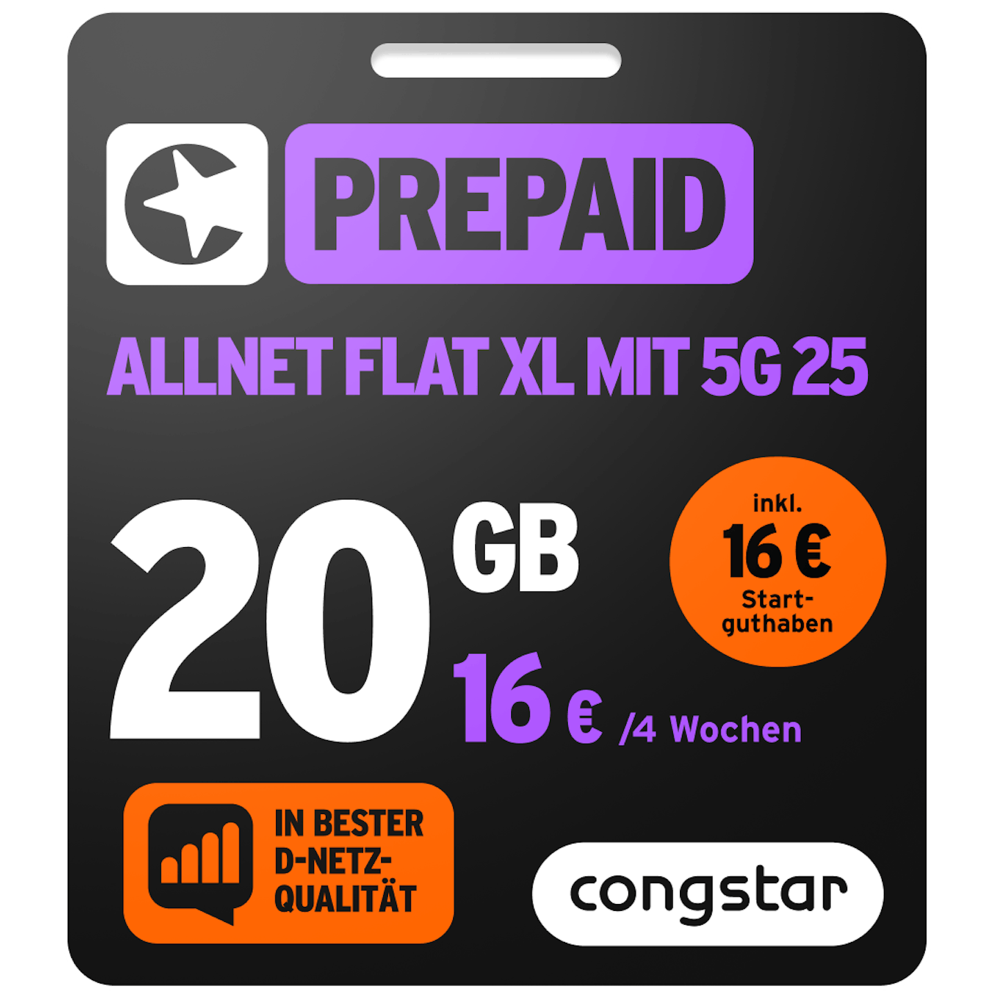 Bild der Verpackung des Prepaid Allnet XL mit 5G 25