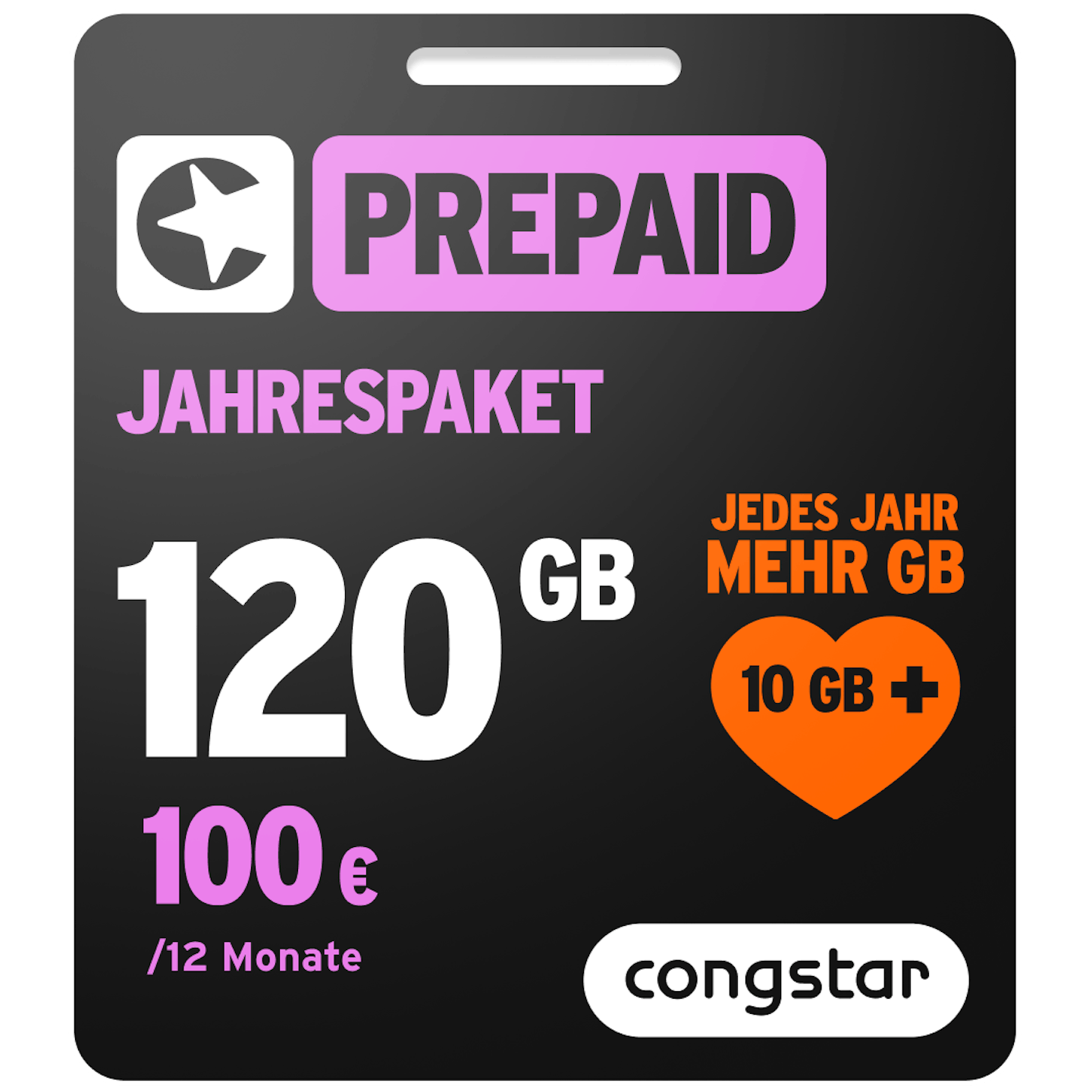 Bild der Verpackung des Prepaid Jahrespaketes