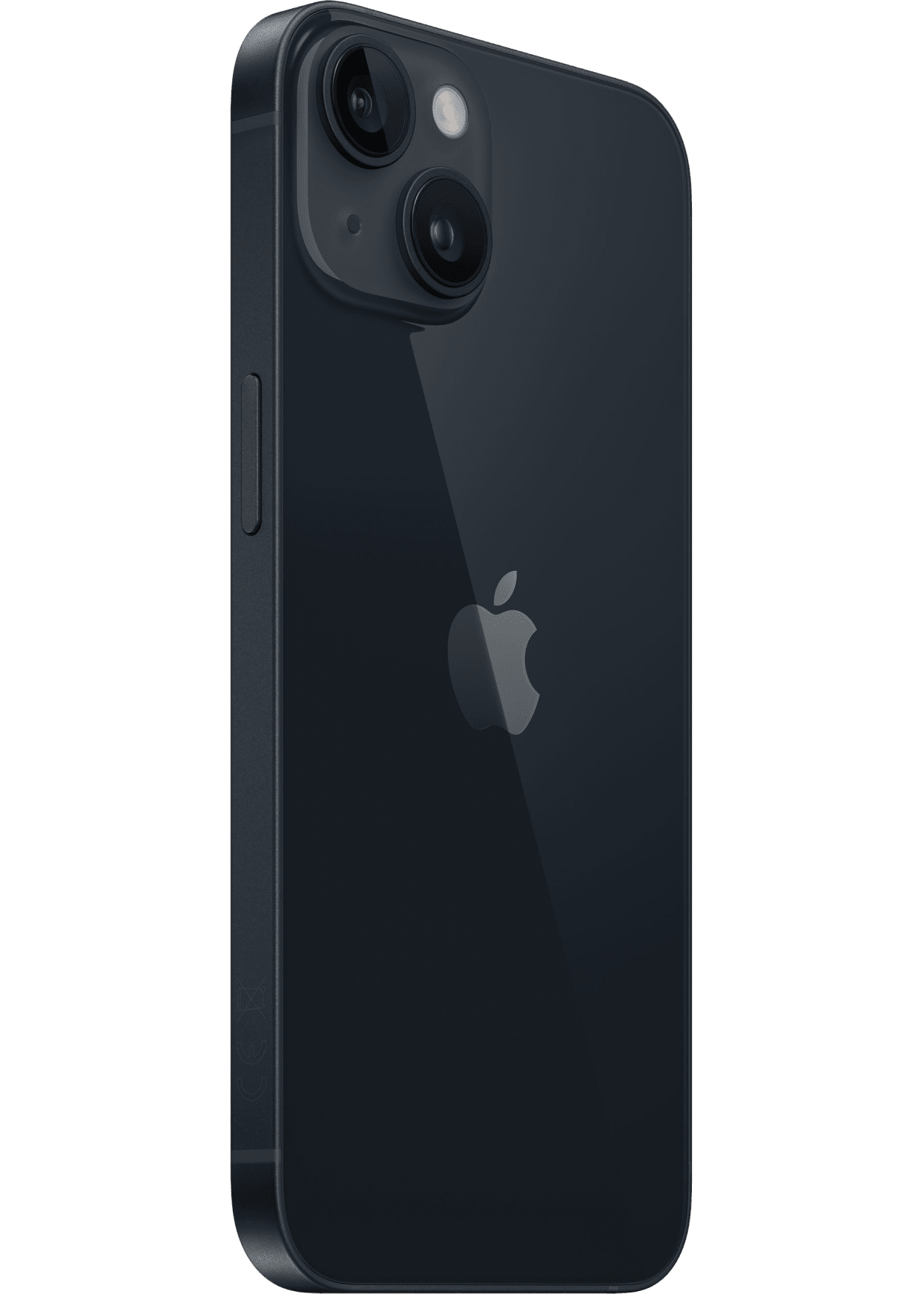 Apple iPhone 14 mitternacht, Rückansicht schräg